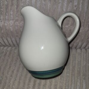 Pfaltzgraff Ocean Breeze creamer/ pitcher blue green stripes